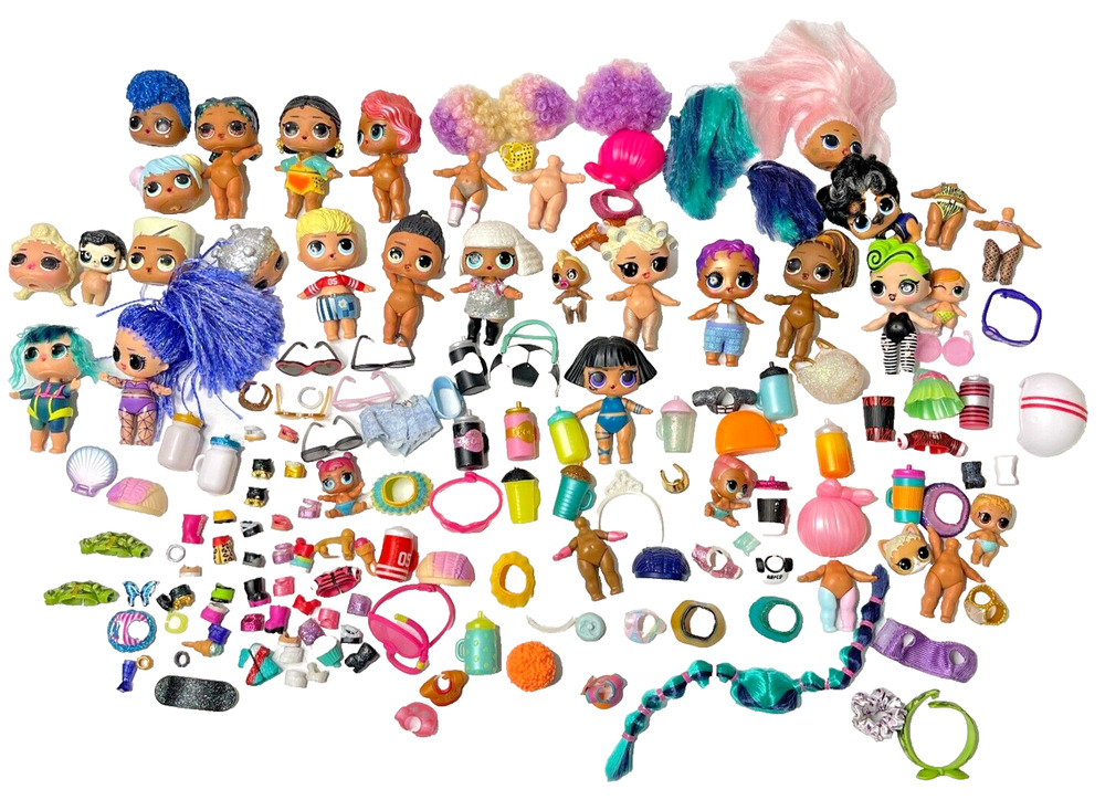 Lot of 157 LOL Surprise Mini Dolls Babies Sisters Pets Replacement Accessories
